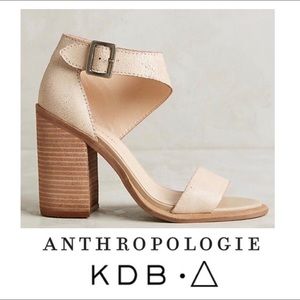 ANTHROPOLOGIE KELSI DAGGER MAYFAIR NUDE BLOCK HEEL